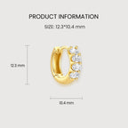 Oval Zircon Huggie