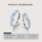 Forget-Me-Not Couple Rings