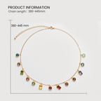 Rainbow Crystal Charm Necklace