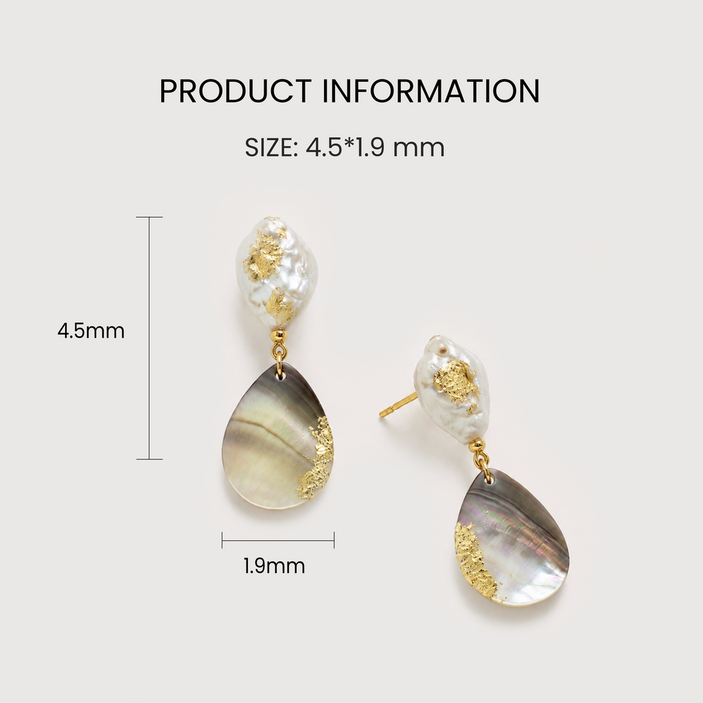 Pearl Shell Drop Earrings
