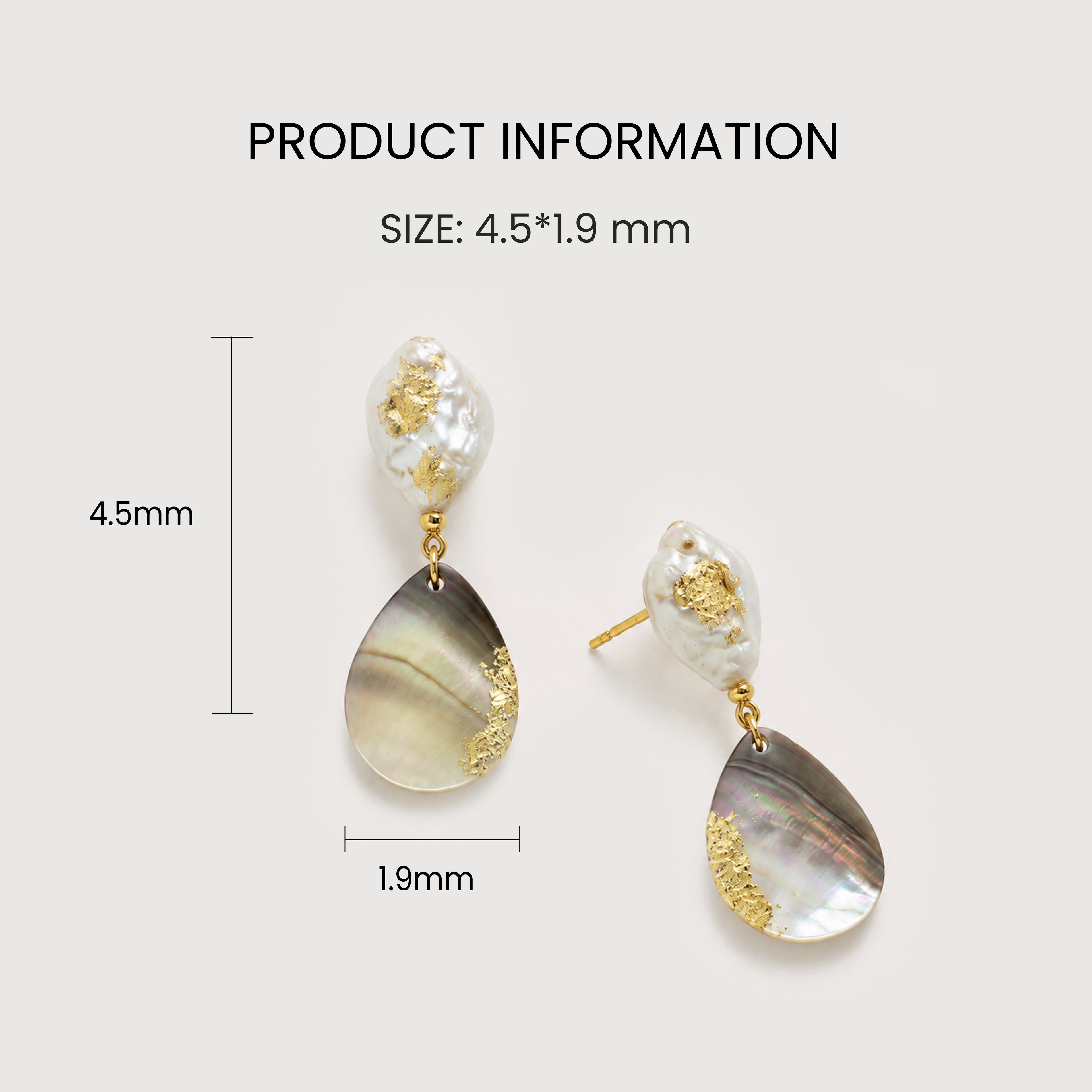 Pearl Shell Drop Earrings