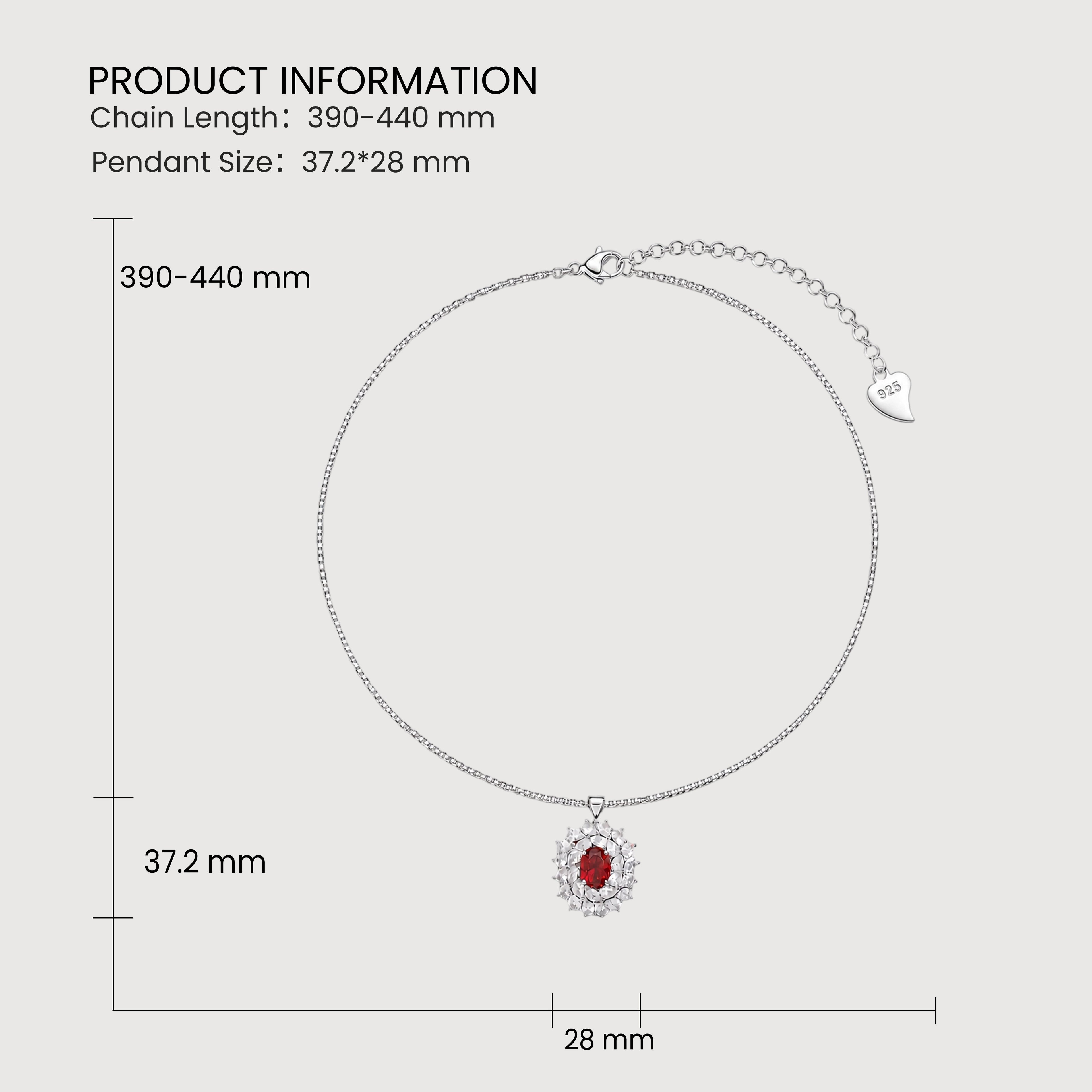 Royal Red Zircon Necklace