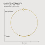 Gold Bar Chain Necklace