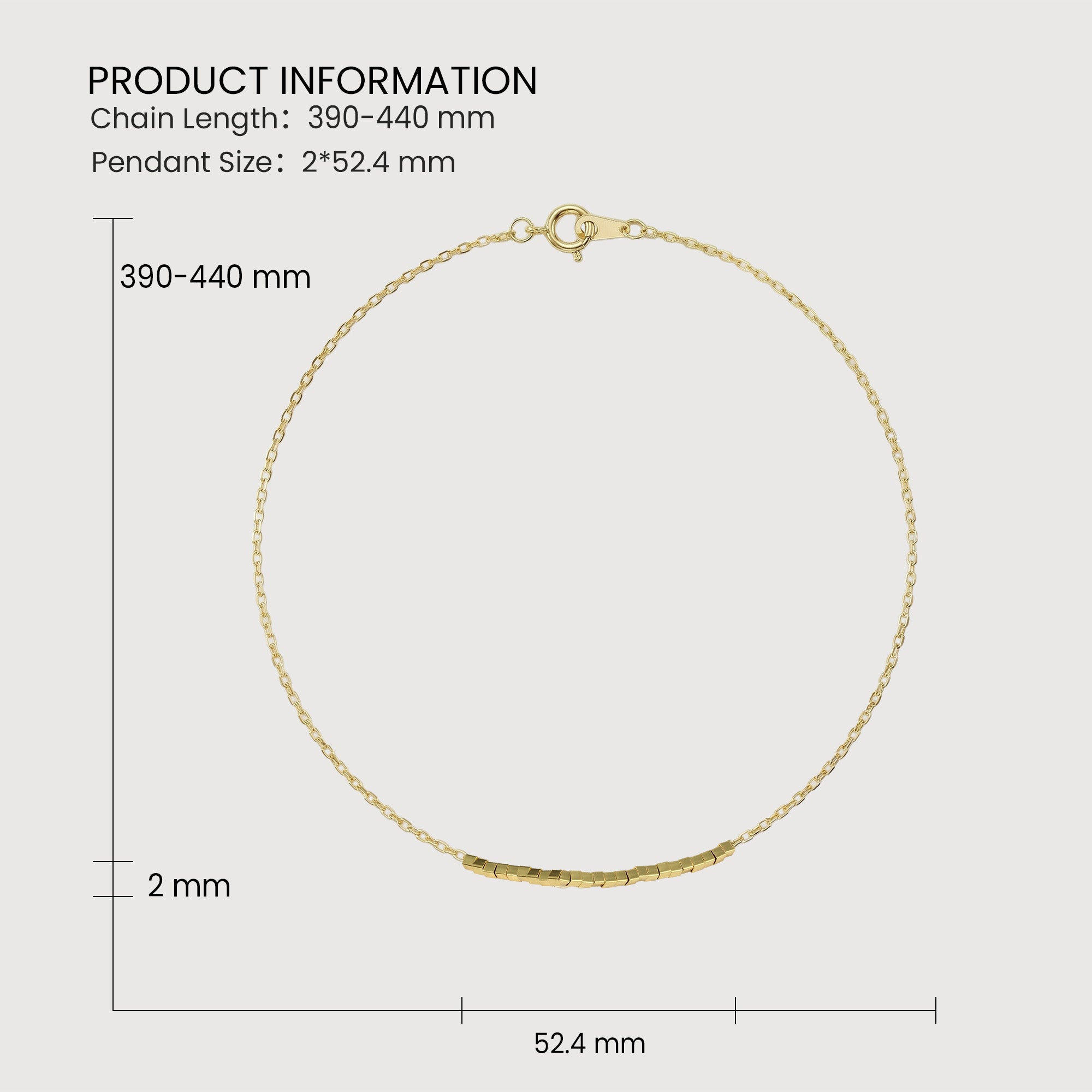 Gold Bar Chain Necklace
