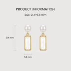 Pearl Bar Drop Earrings