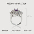 Purple Zircon Crown Ring