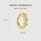 Floral Zircon Huggie