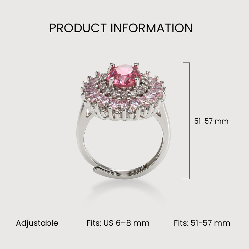Pink Halo Statement Ring
