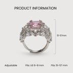 Pink Zircon Crown Ring