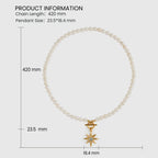 Elegante Collar de Perlas con Dije de Estrella