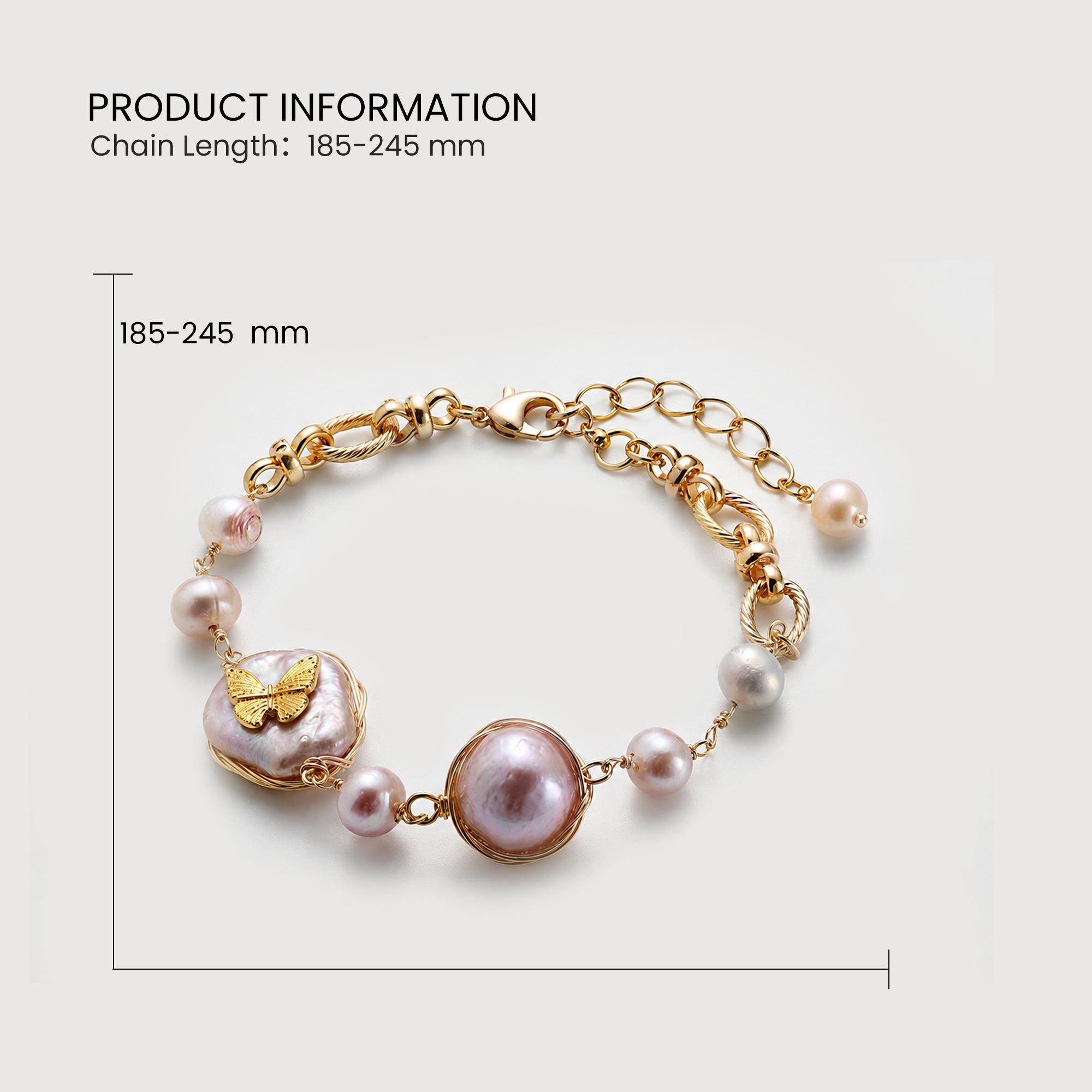 Baroque Pearl Butterfly Bangle