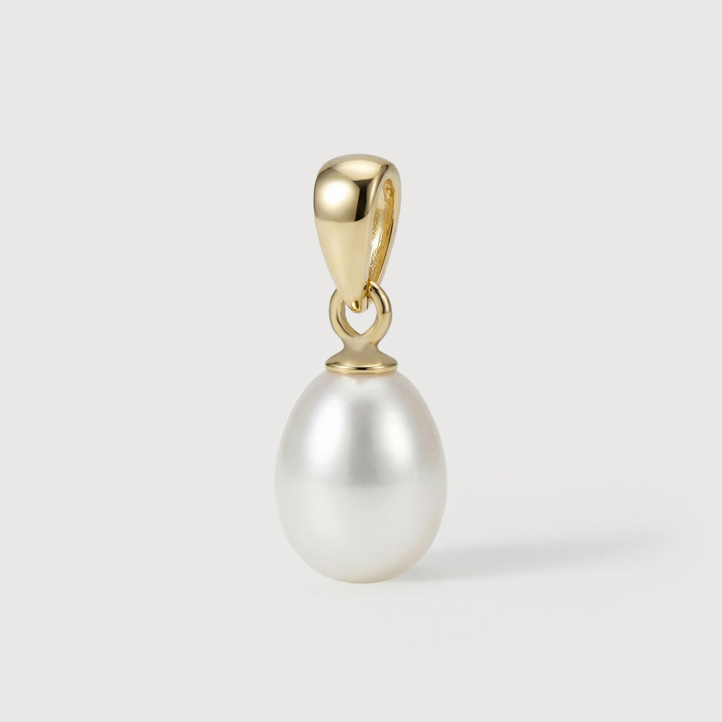 Gold Pearl Drop Necklace