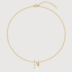 Golden Butterfly Pearl Necklace