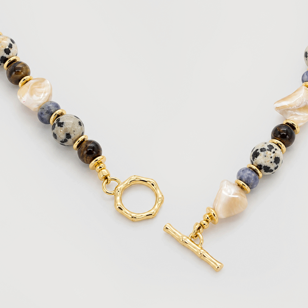 Luxe Stone Bead Necklace