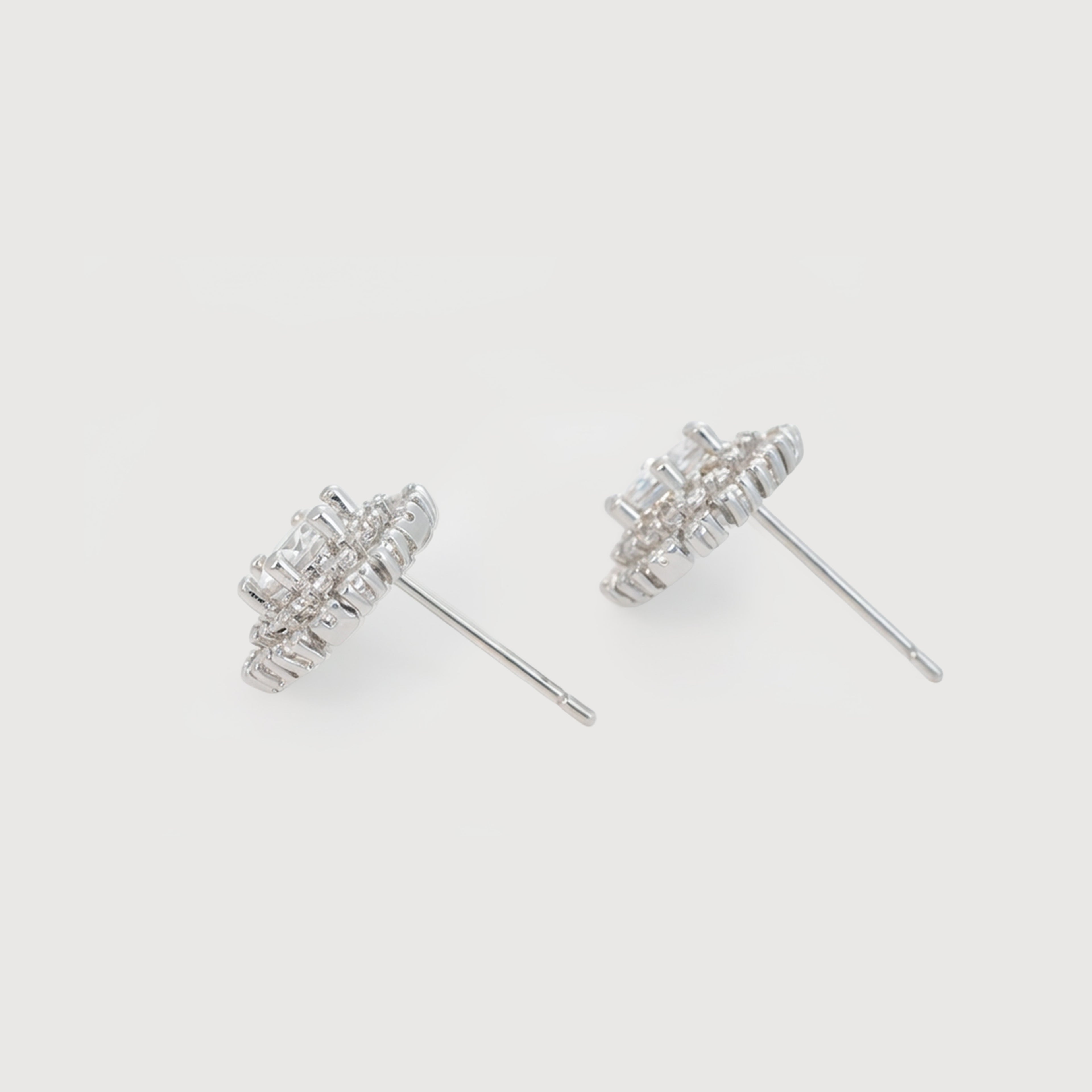 Elegant Snowflake Diamond Earrings
