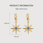 Pendientes Starburst con baño de oro
