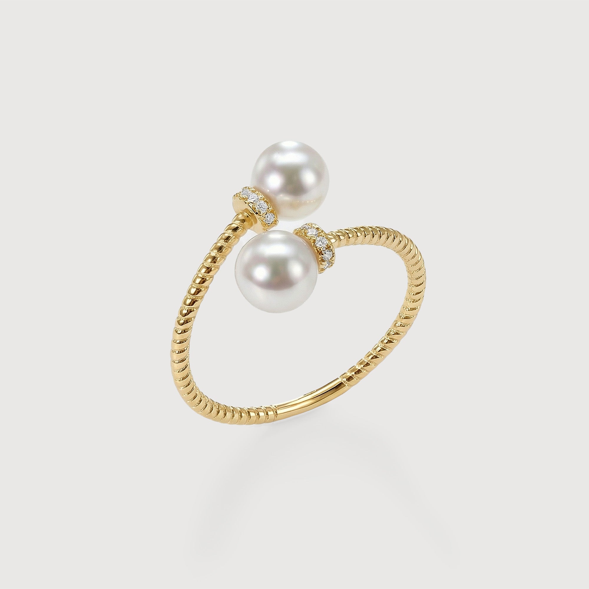 Elegant Dual Pearl Adjustable Ring