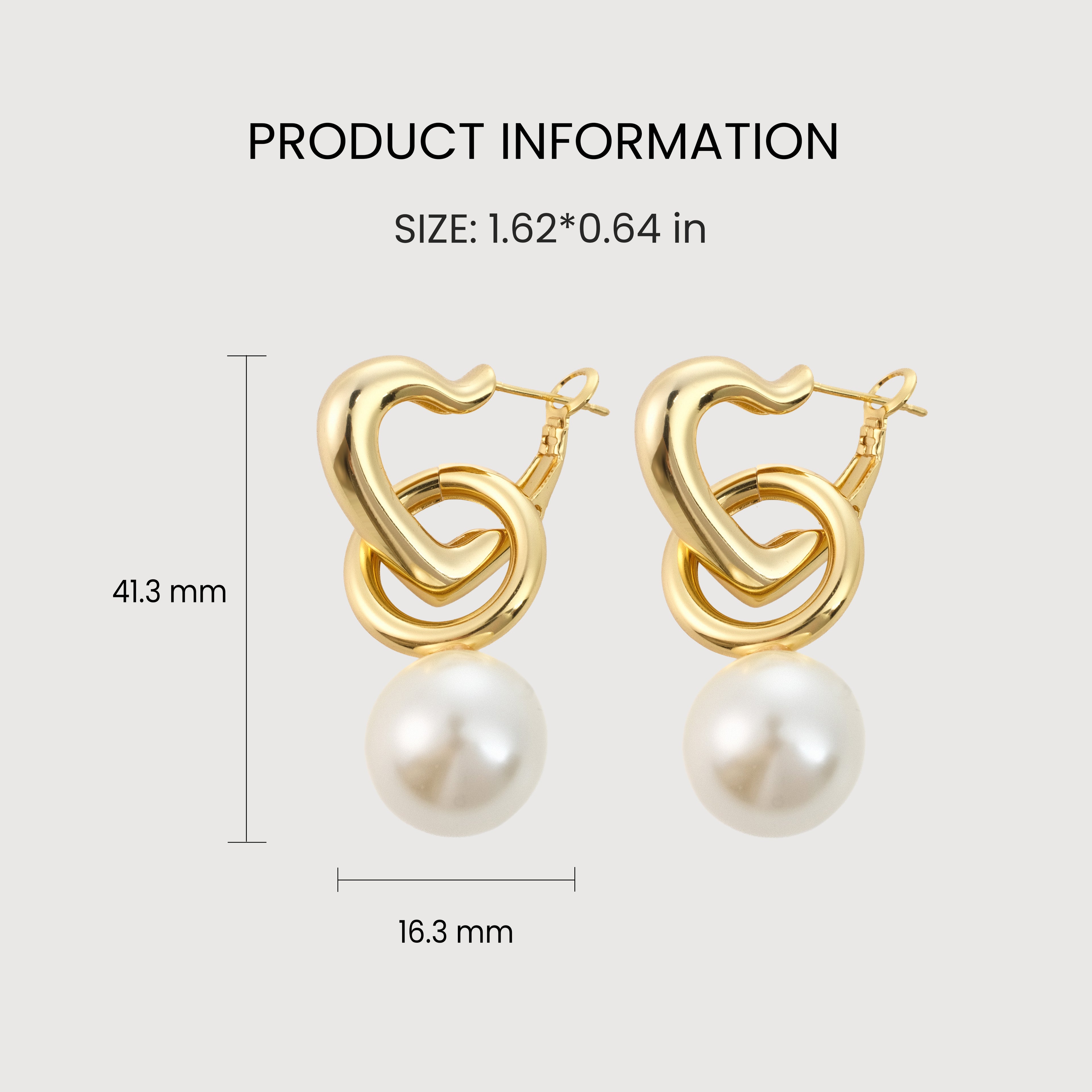 2-in-1 Heart Hoop Earrings