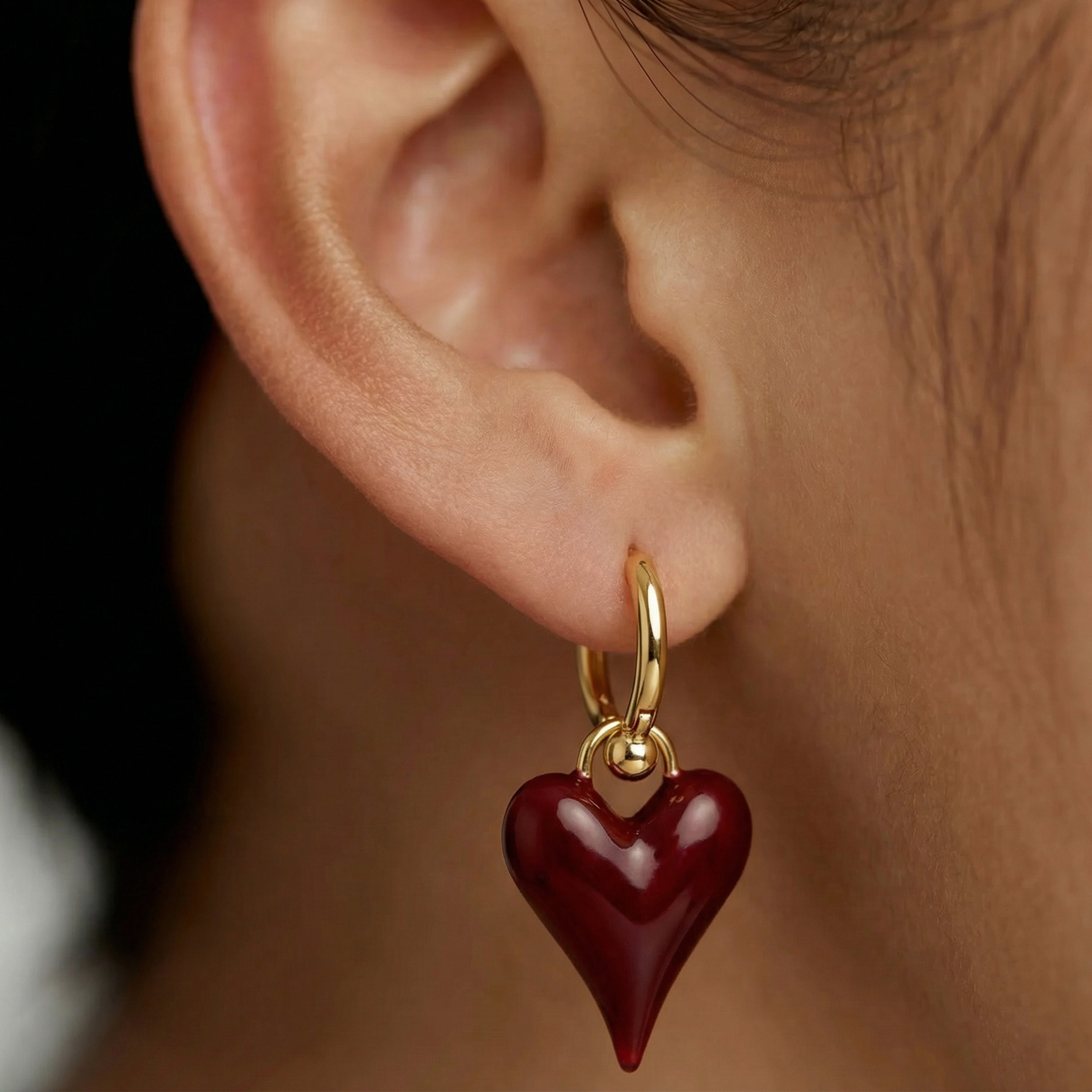 Vivid Heart Drop Earrings