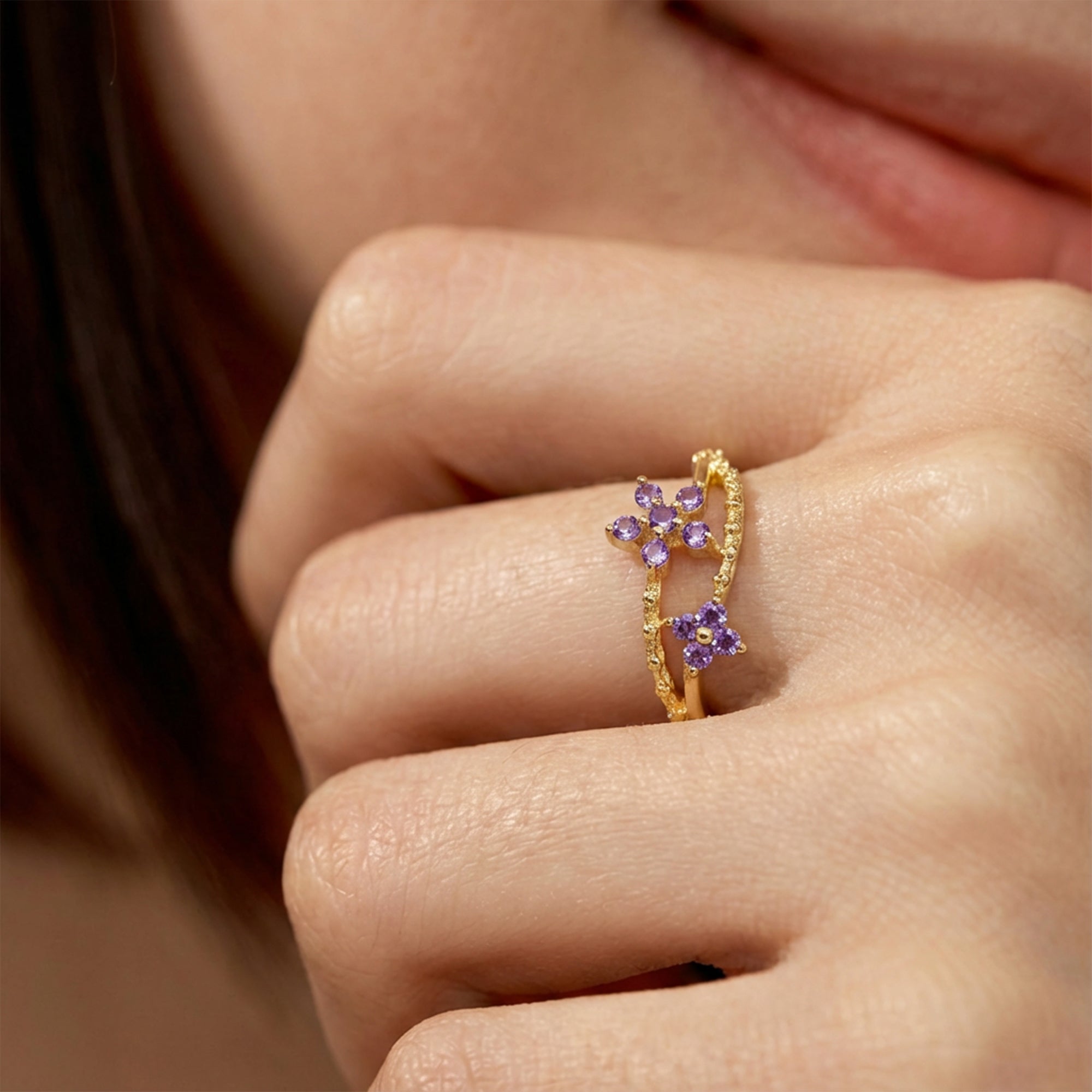 Amethyst Bloom Ring