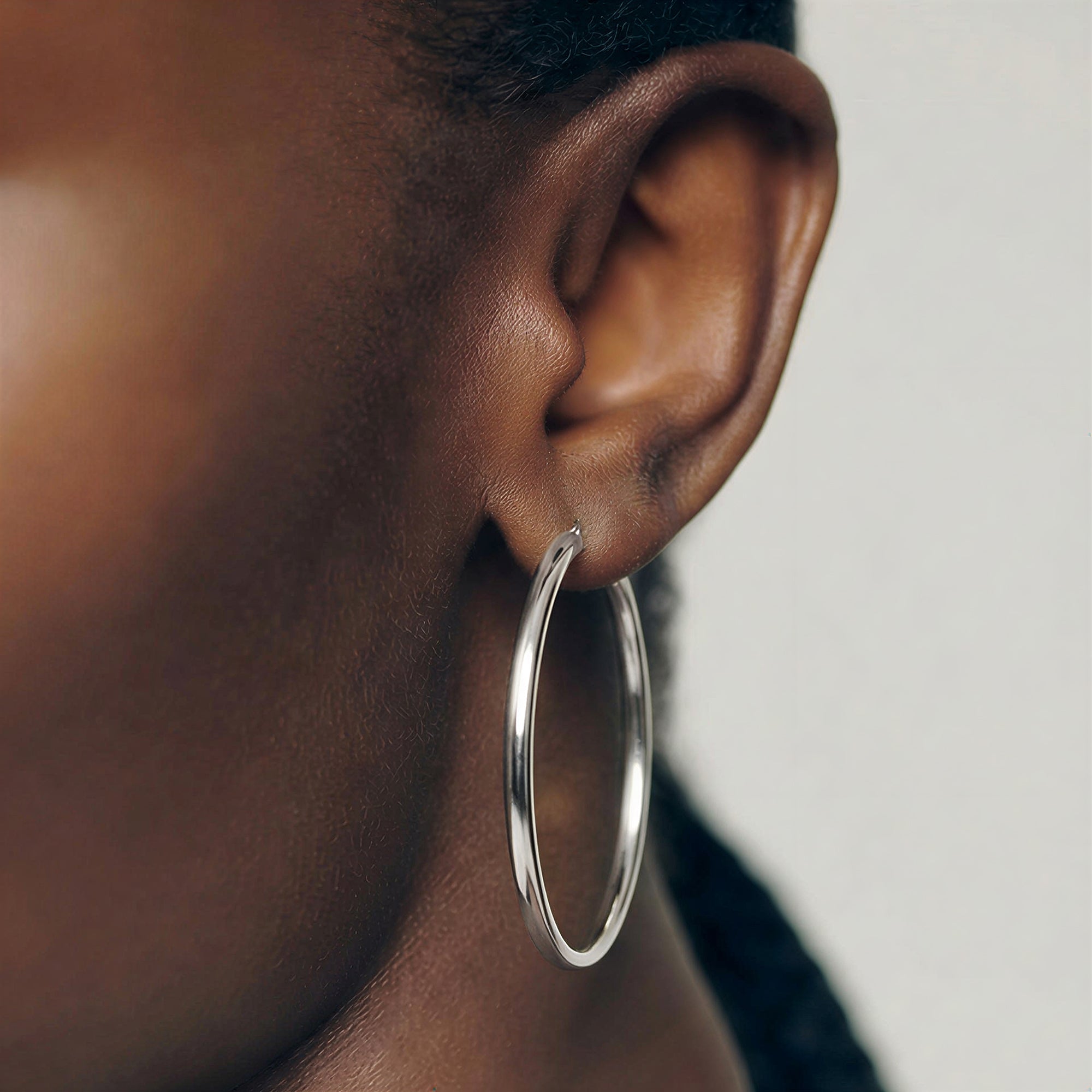 Luxury 18K Gold/Silver Hoop Earrings – Statement Fine Jewelry