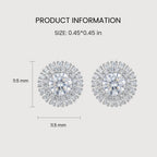 Elegantes pendientes de copo de nieve con diamantes