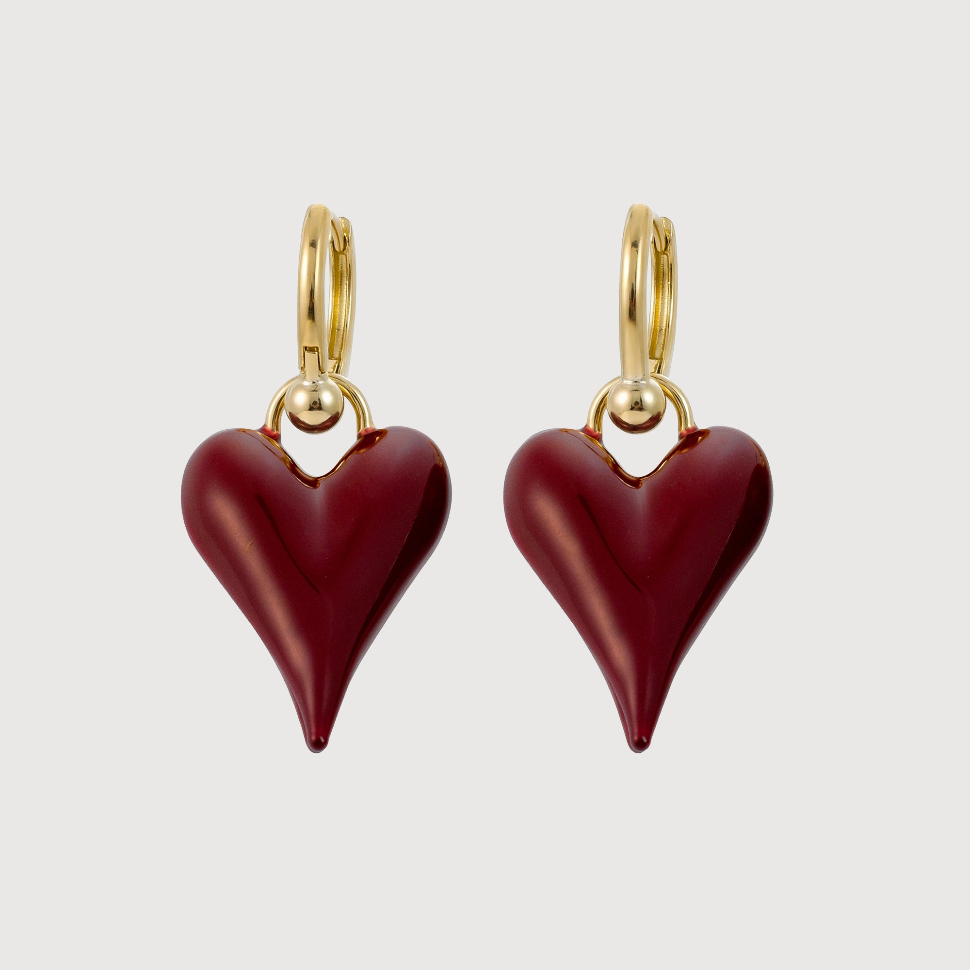 Vivid Heart Drop Earrings