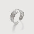 Anillo Abierto de Pluma en Plata de Ley