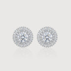 Elegantes pendientes de copo de nieve con diamantes