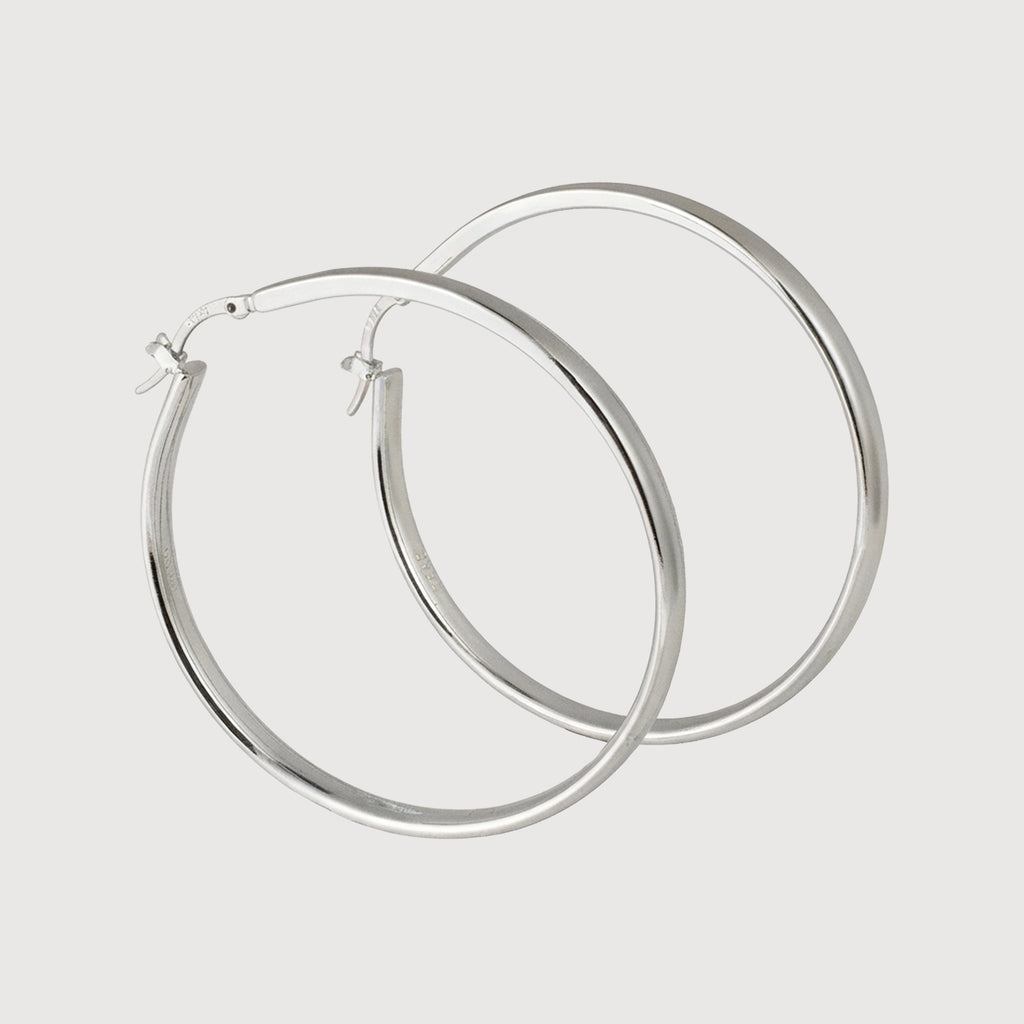 Luxury 18K Gold/Silver Hoop Earrings – Statement Fine Jewelry