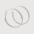 Aretes de aro de lujo en oro/plata de 18K – Joyería fina llamativa