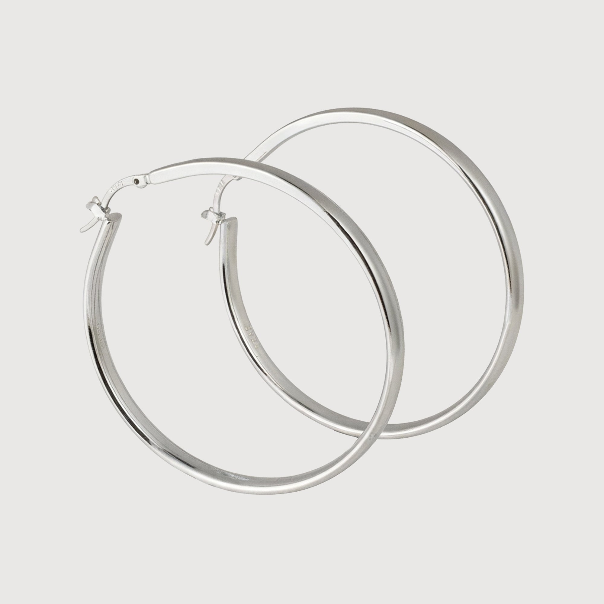 Luxury 18K Gold/Silver Hoop Earrings – Statement Fine Jewelry