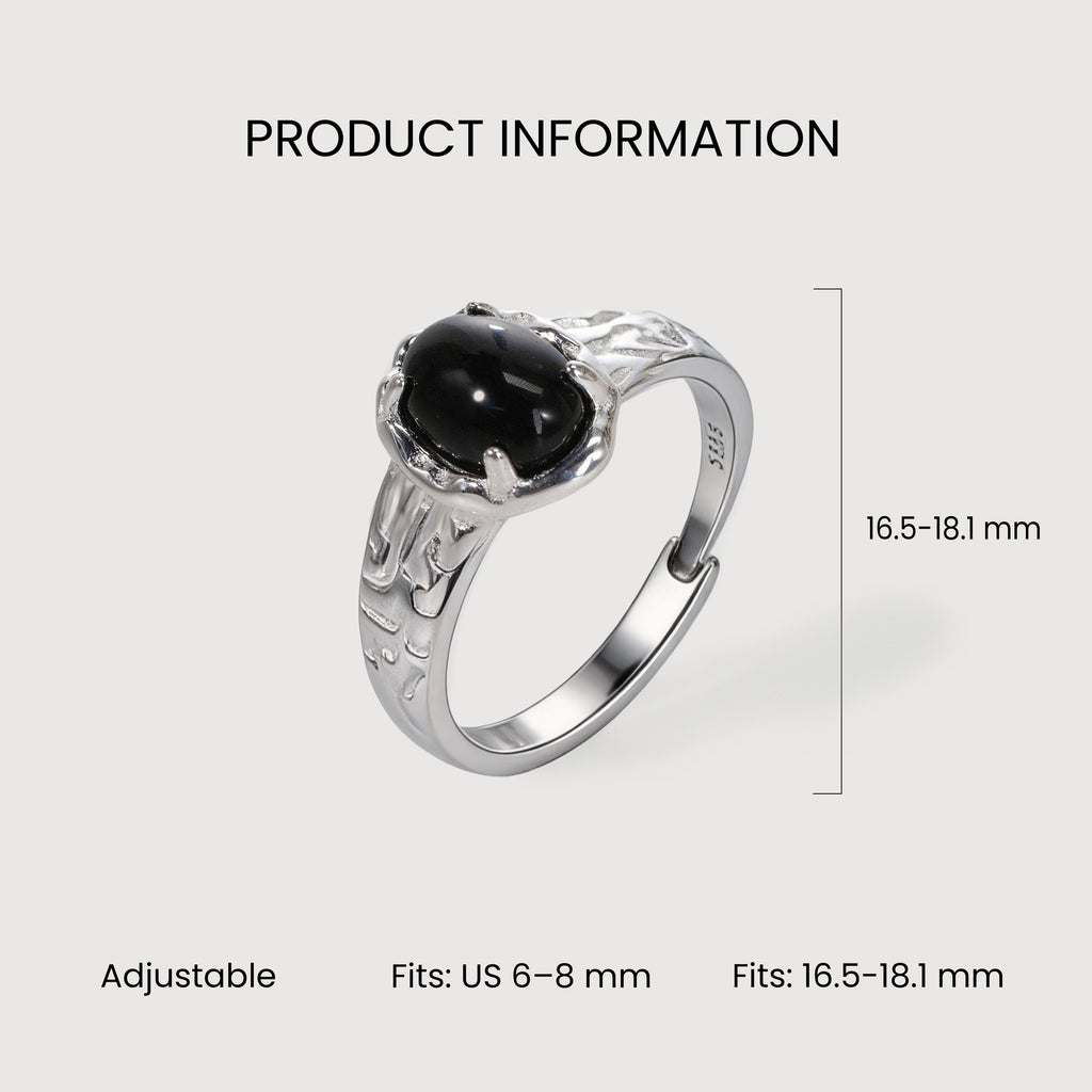 Elegante Anillo de Plata con Ónix Negro