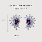 Ethereal Violet Floral Studs