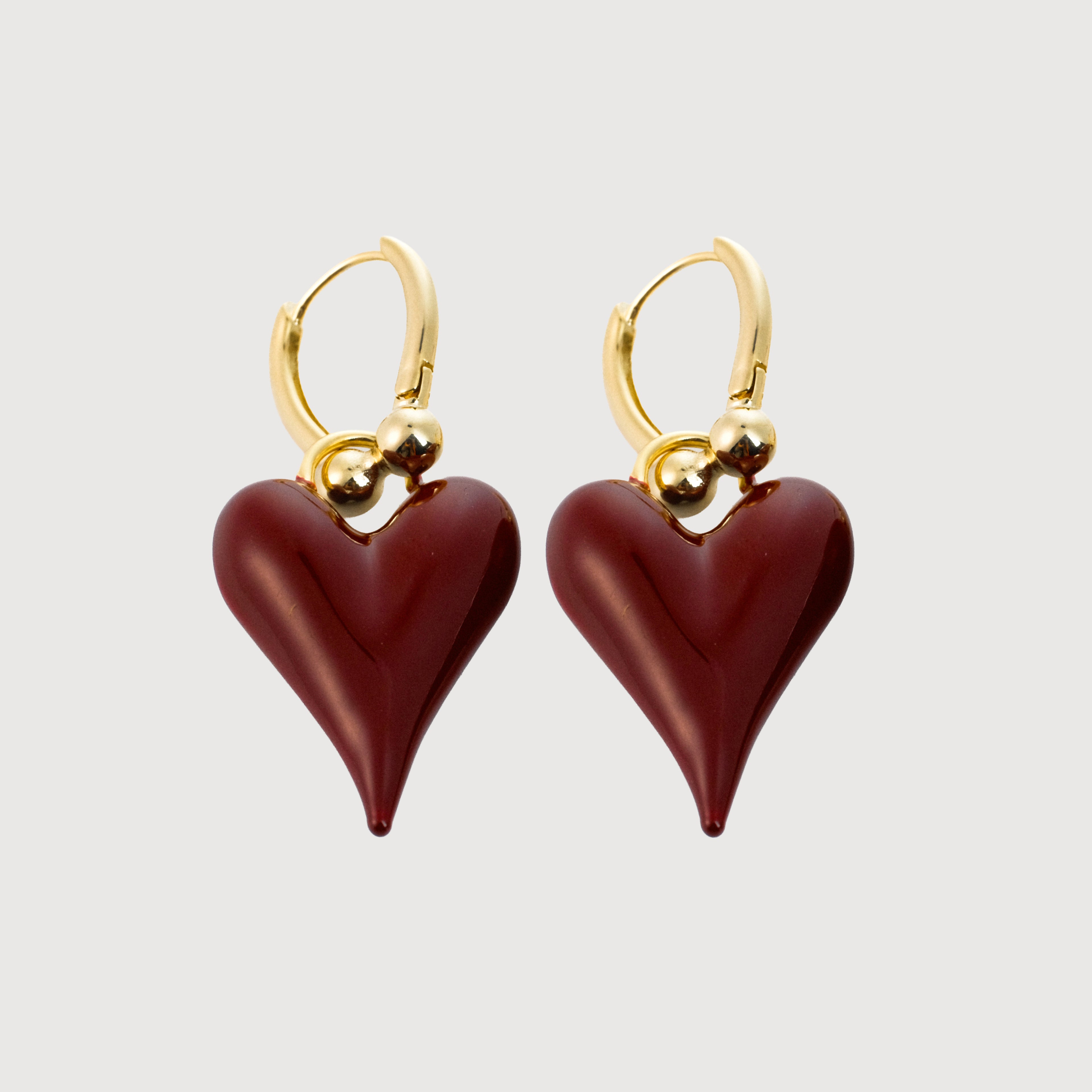 Vivid Heart Drop Earrings