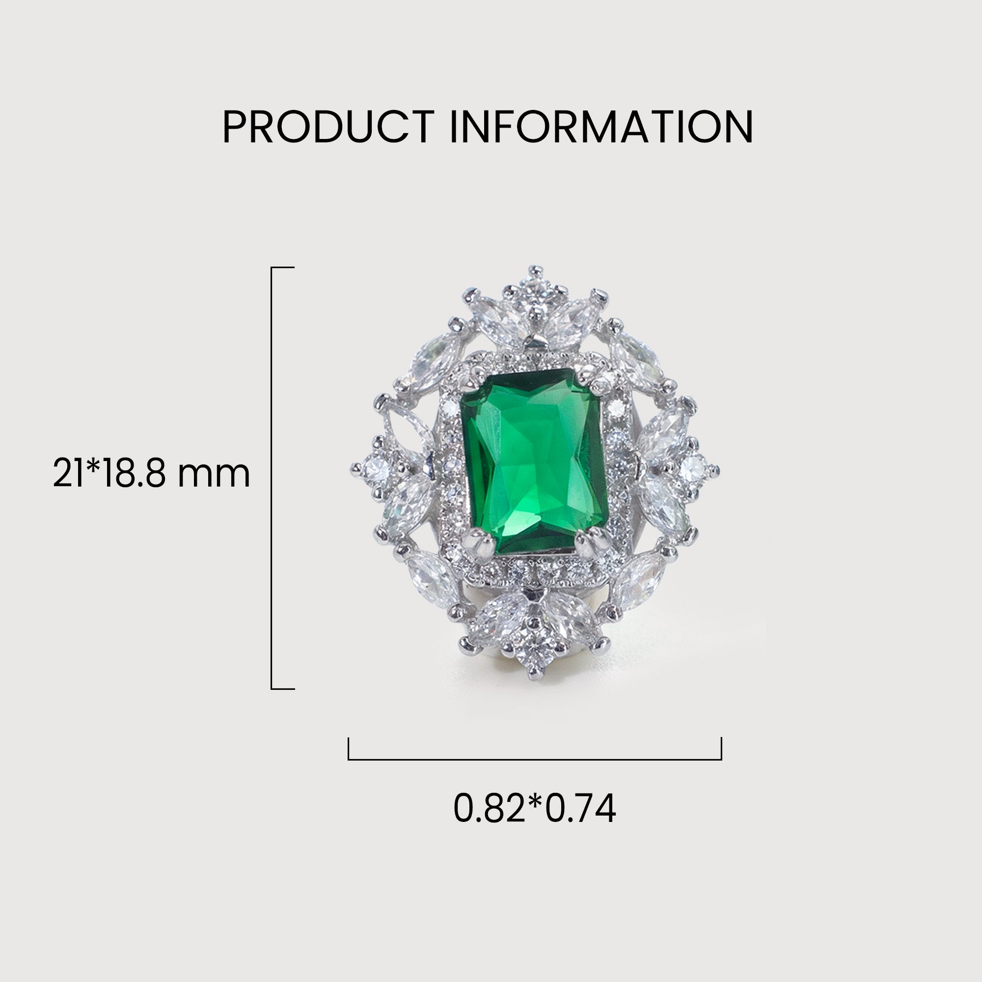 Stunning Halo Emerald Green Stud Earrings