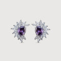 Ethereal Violet Floral Studs