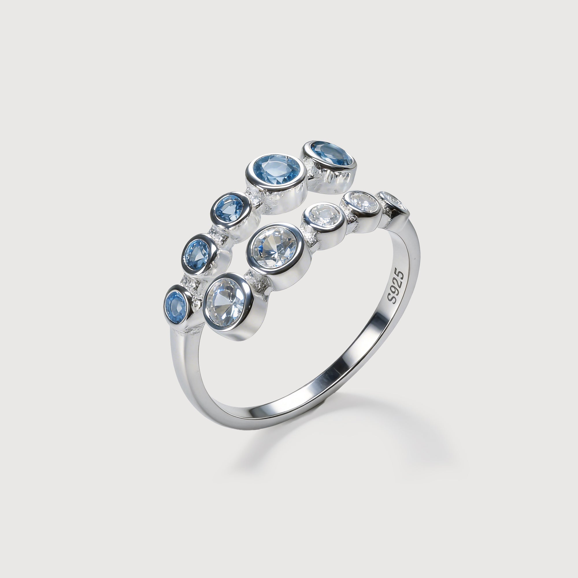 Celestial Blue Zircon Ring
