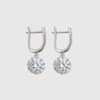 Elegantes Pendientes Colgantes de Cristal con Aros de Pavé