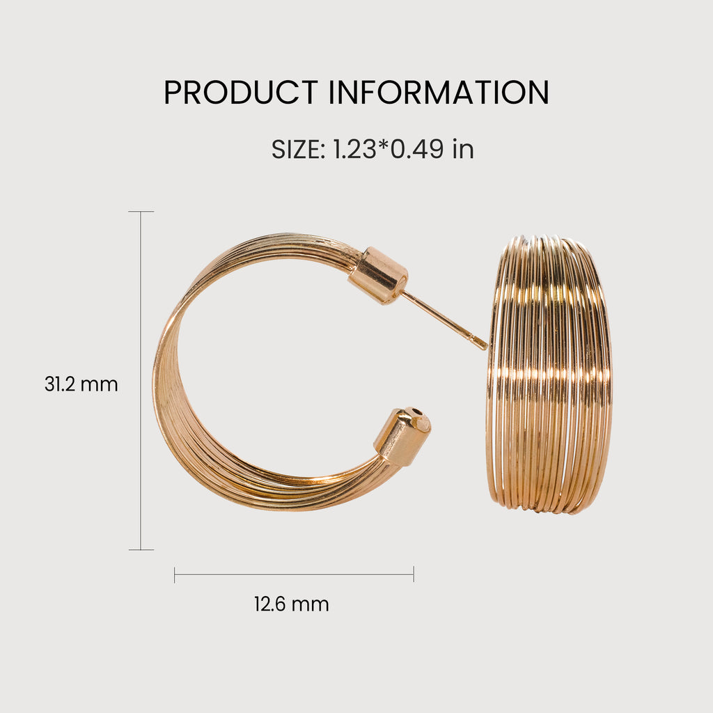 Stacked Gold Hoop Earrings