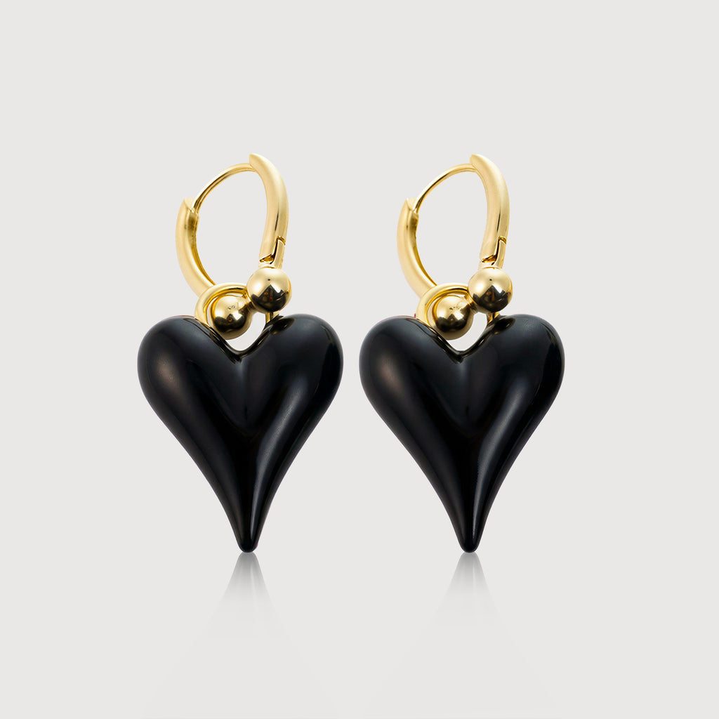 Vivid Heart Drop Earrings