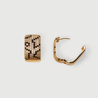 Pendientes Pequeños con Pavé de Leopardo
