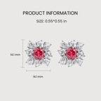 Pendientes Elegantes "Ruby Bloom"