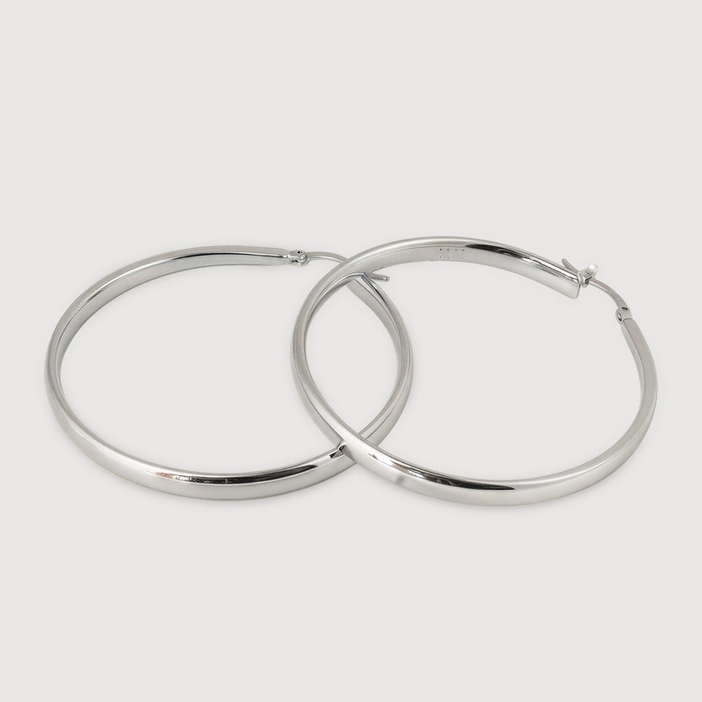 Luxury 18K Gold/Silver Hoop Earrings – Statement Fine Jewelry