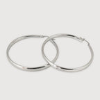 Aretes de aro de lujo en oro/plata de 18K – Joyería fina llamativa