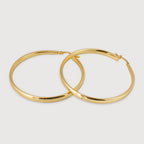 Aretes de aro de lujo en oro/plata de 18K – Joyería fina llamativa