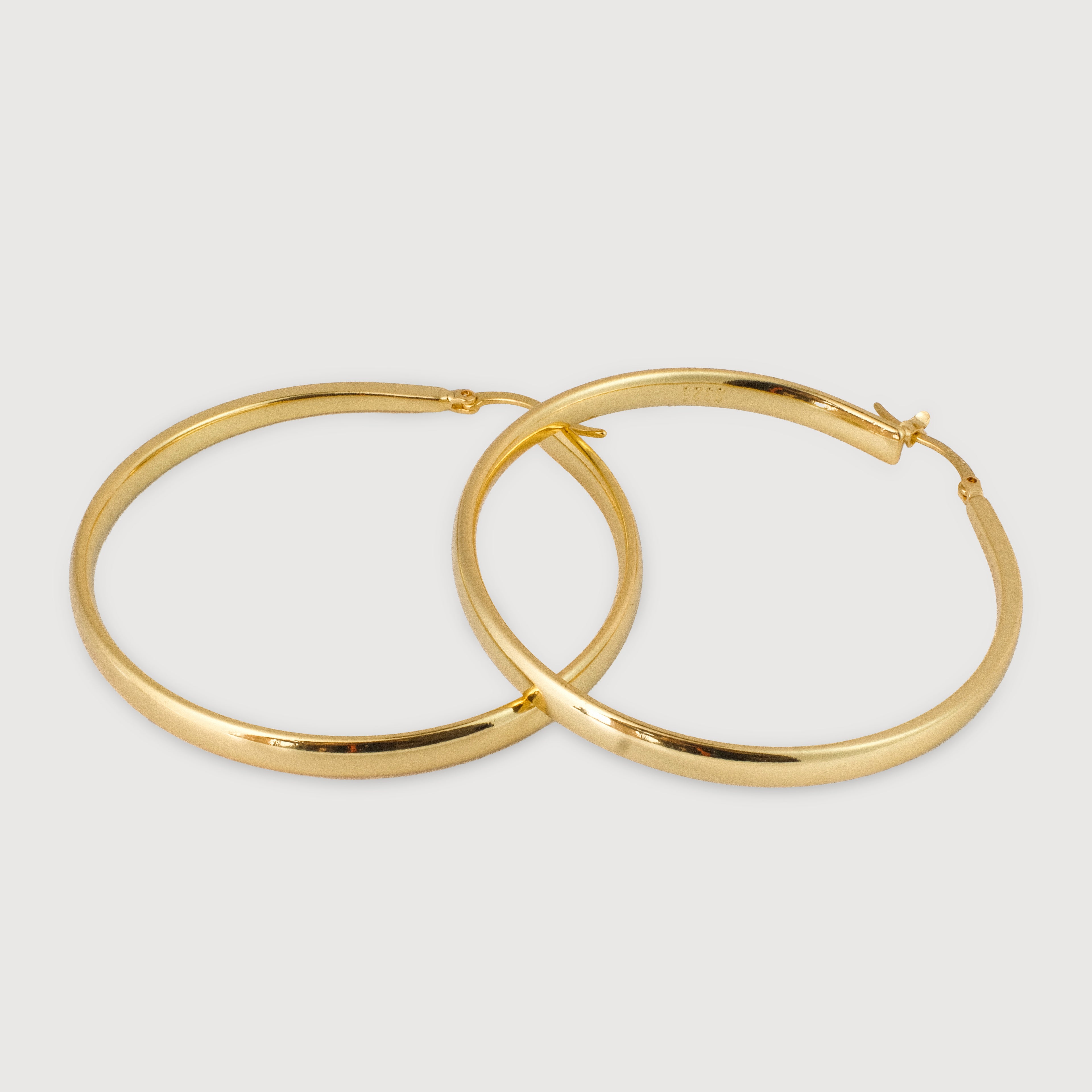 Luxury 18K Gold/Silver Hoop Earrings – Statement Fine Jewelry