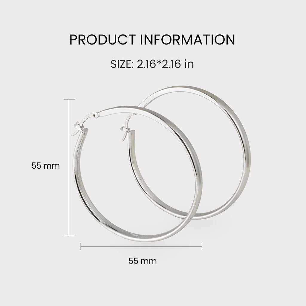 Luxury 18K Gold/Silver Hoop Earrings – Statement Fine Jewelry