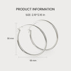 Aretes de aro de lujo en oro/plata de 18K – Joyería fina llamativa