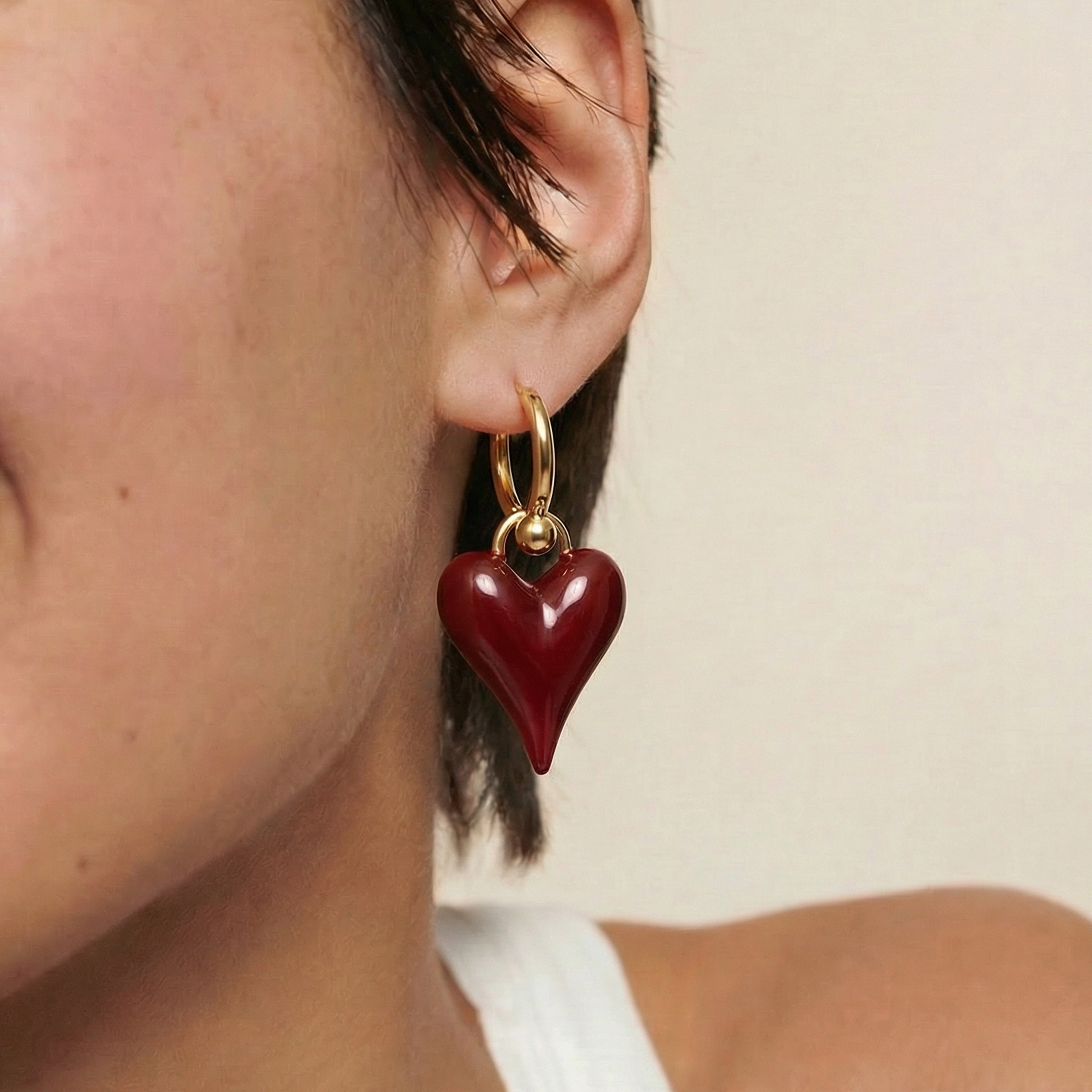 Vivid Heart Drop Earrings